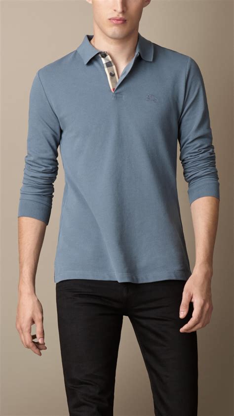 burberry polos for men|burberry long sleeve polo.